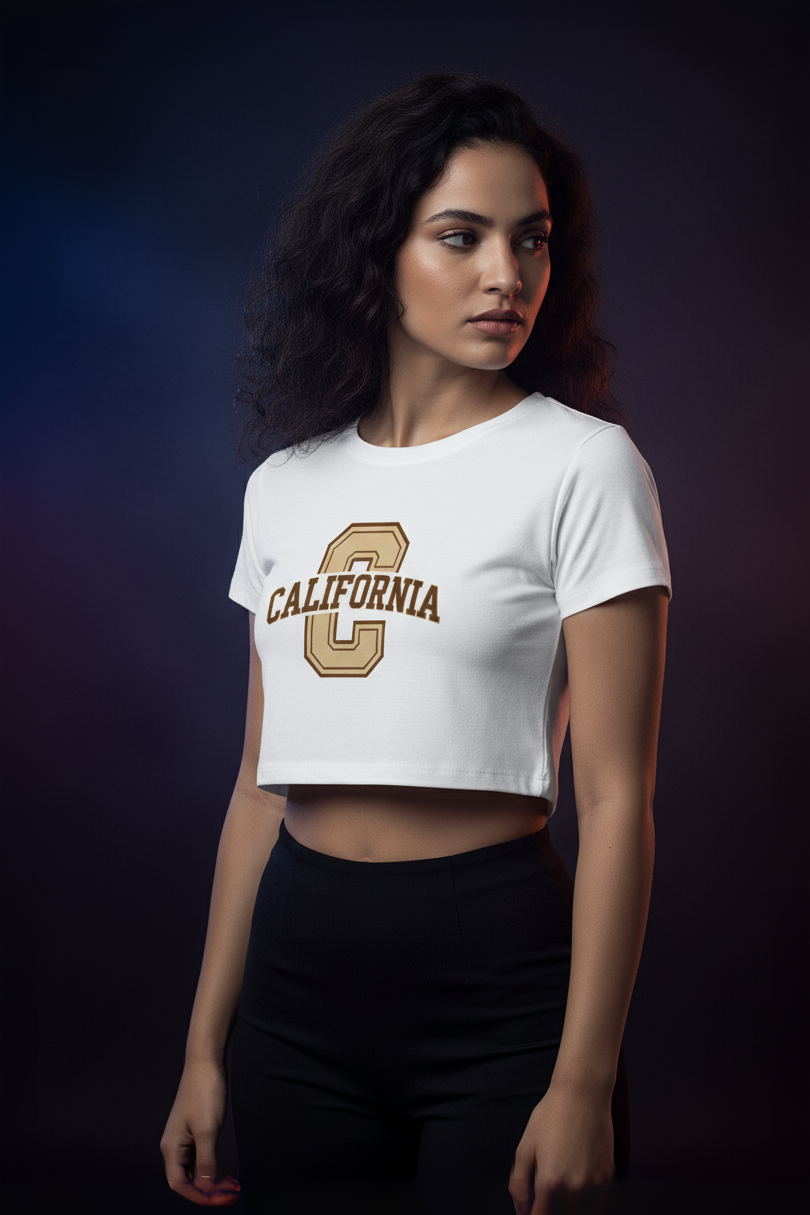 Trendy California Crop Top for Women – Stylish Graphic