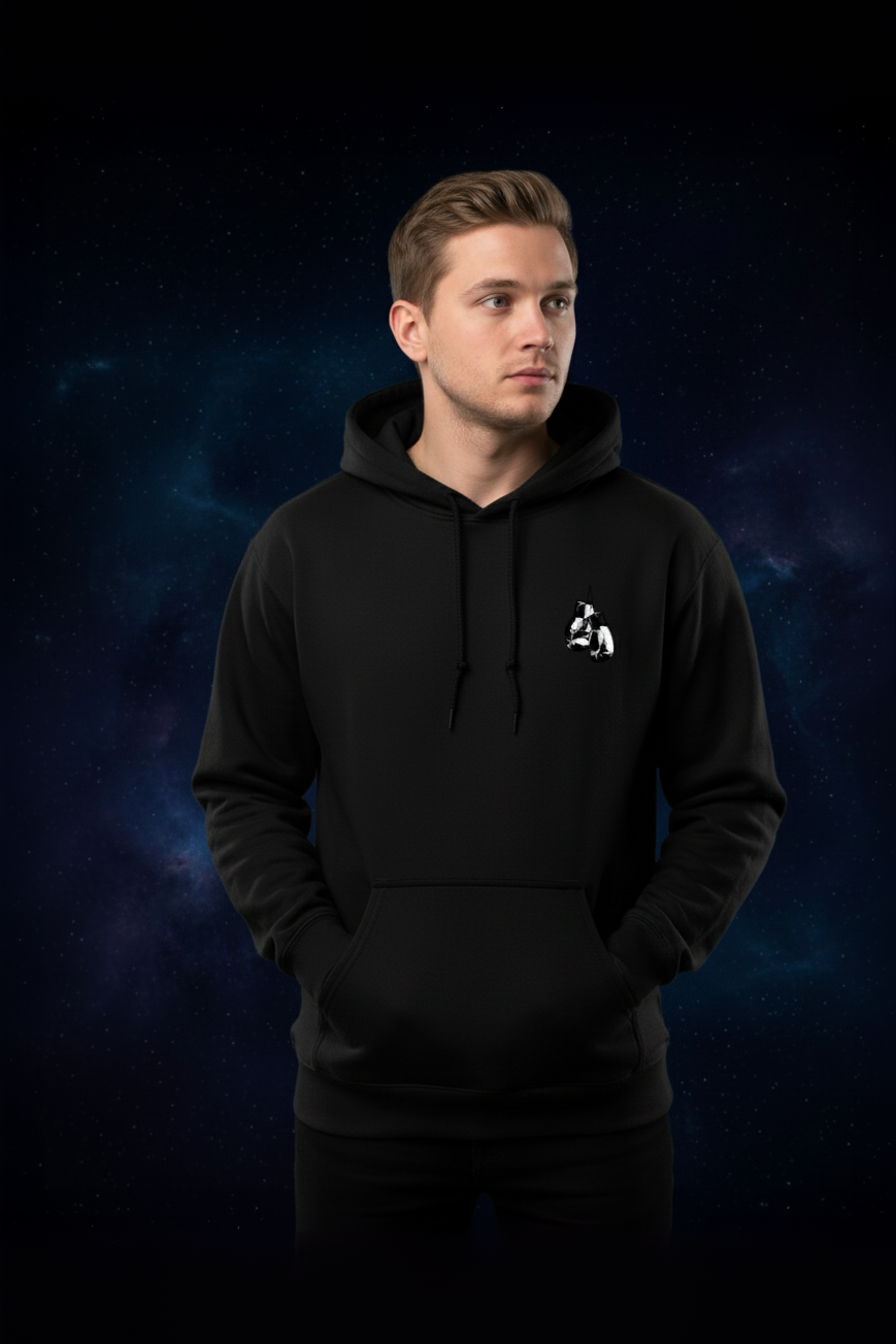 Never Alone Motivation Hoodie – Keep Fighting Boxing Gloves Graphic