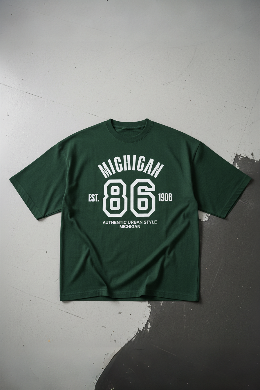 Vintage Michigan '86 Oversized T-Shirt for Women - Streetwear Tee