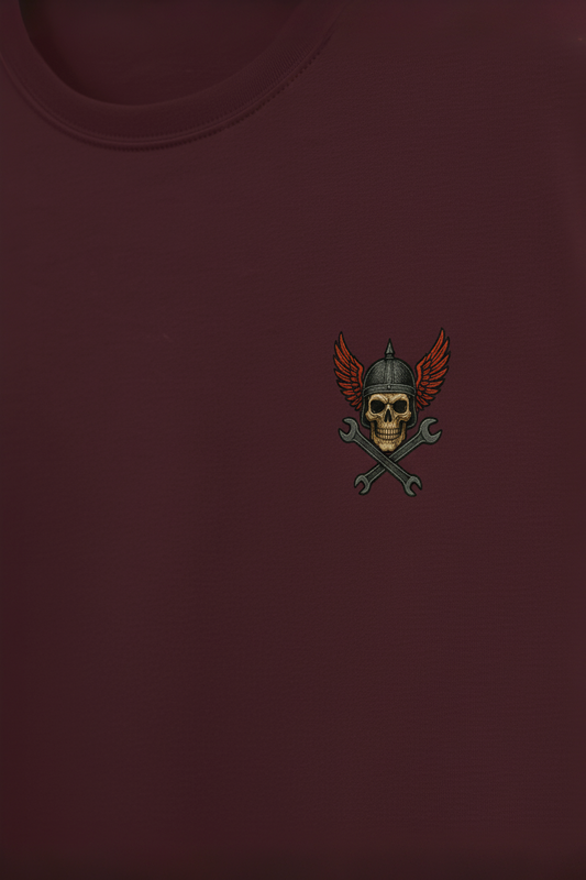💀 Skull Embroidery T-Shirt – Streetwear That Speaks for Itself | The Spike Store