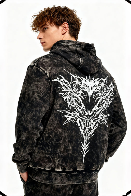 Eternal Rest men's Acid Wash oversized hoodie