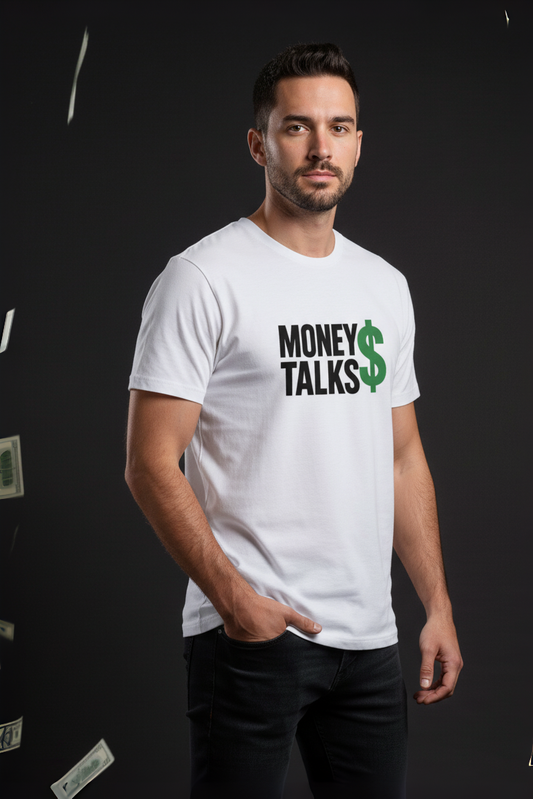 Money Talks Graphic T-Shirt for Men – Regular Fit, Minimalist Streetwear