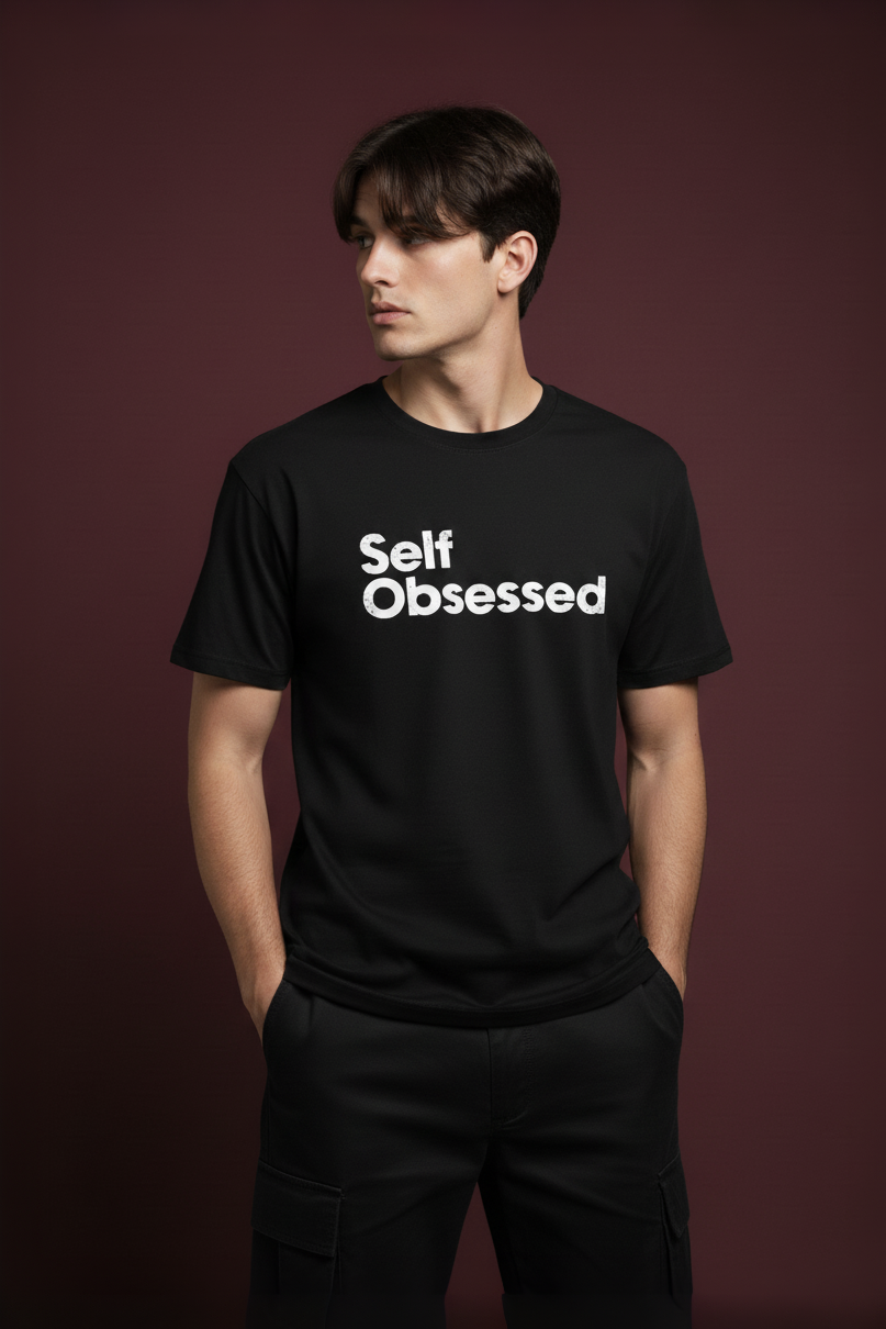 Self-Obsessed Men's Black T-Shirt – Casual Streetwear