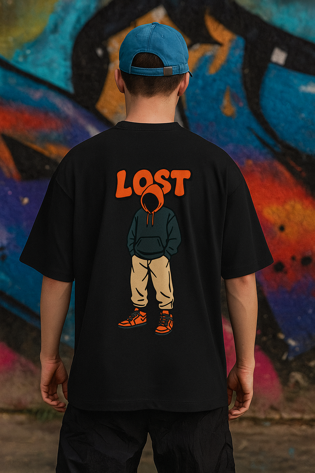 LOST Oversized Graphic Tee for Men