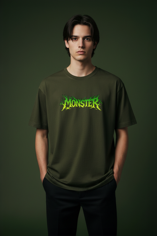 Urban Monster™ Men’s Graphic T-Shirt – Bold Streetwear Text Design