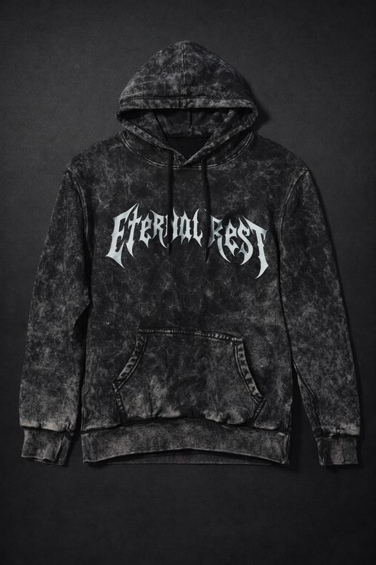 Eternal Rest Acid Wash oversized hoodie