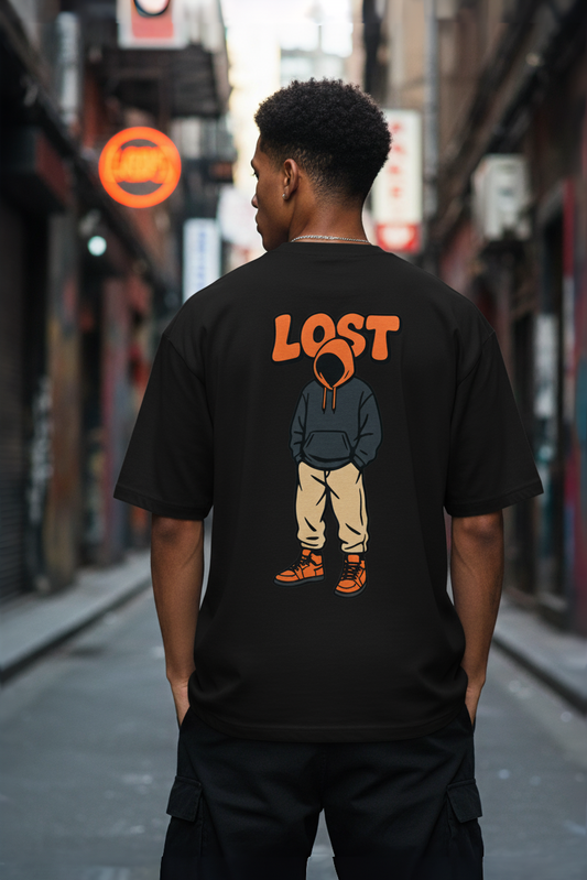 LOST Oversized Graphic Tee for Men
