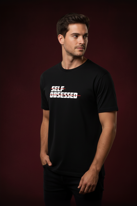 Self Obsessed T-Shirt – Strikethrough Graphic Tee for Bold Statements